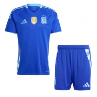 Camisa de time de futebol Argentina Replicas 2º Equipamento Infantil Copa America 2024 Manga Curta (+ Calças curtas)